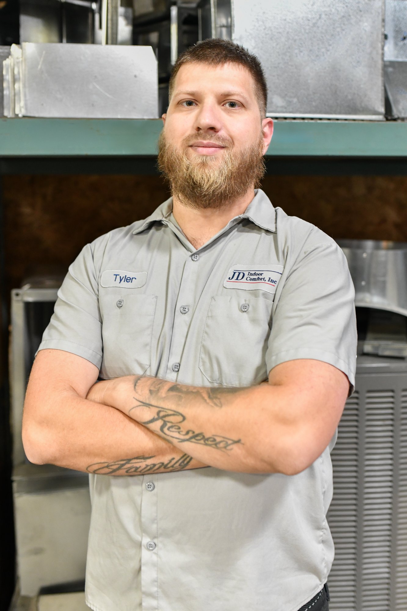 Tyler Dembie, JD Indoor Comfort HVAC technician