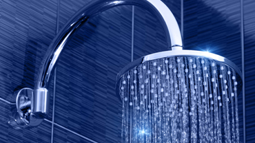 Shower head with warm water